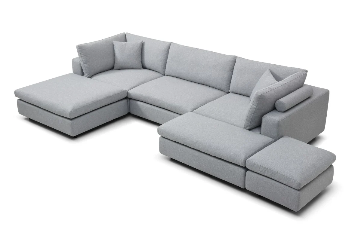 Tommy Franks Blanco Modular Sofa – Roma Weave Cool Grey 90 - Image 2