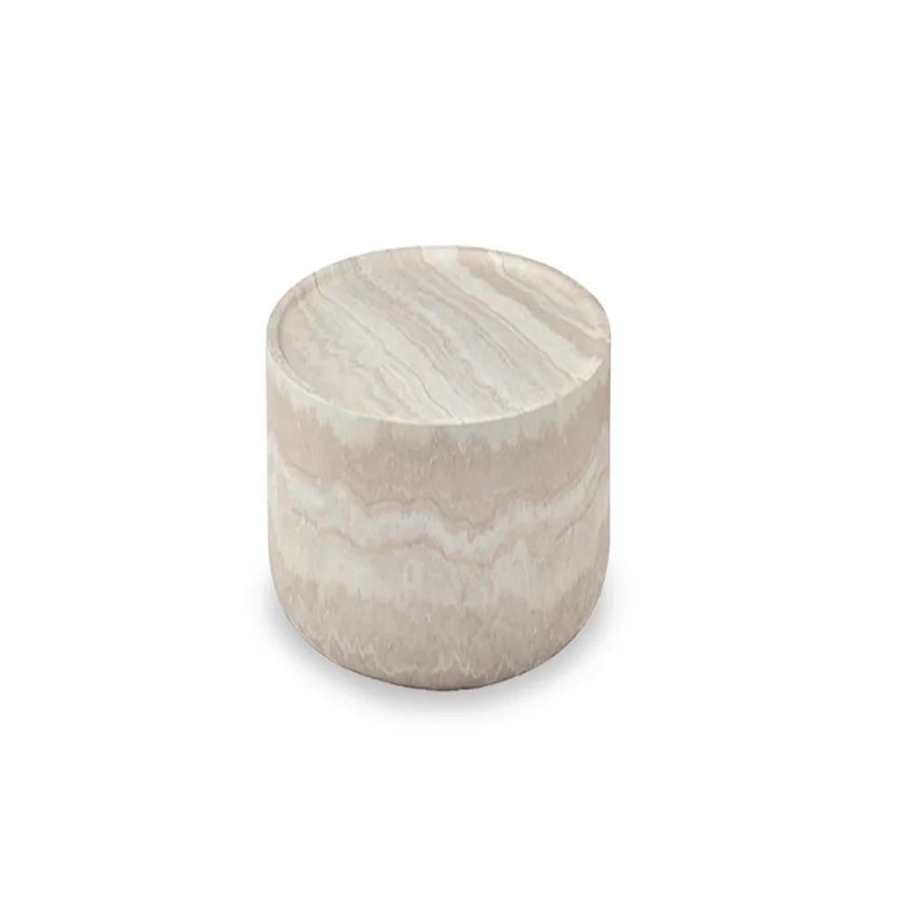 Tommy Franks Ciladro Side Table – Faux Travertine
