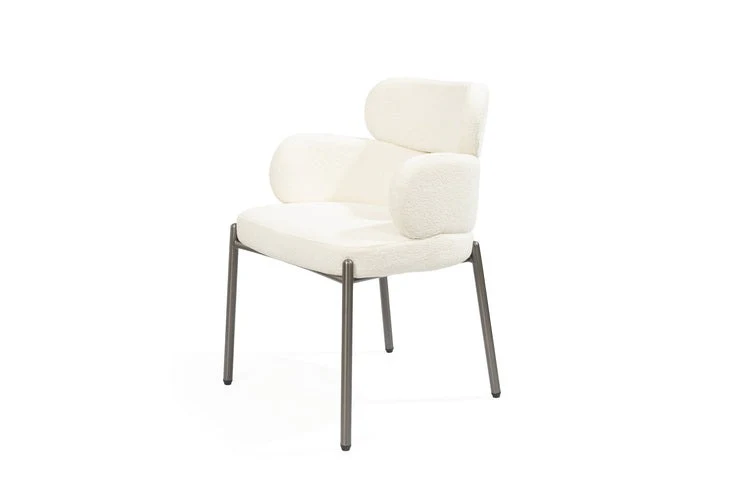 Tommy Franks Dream Dining Chair – Embley Bouclé White - Image 2