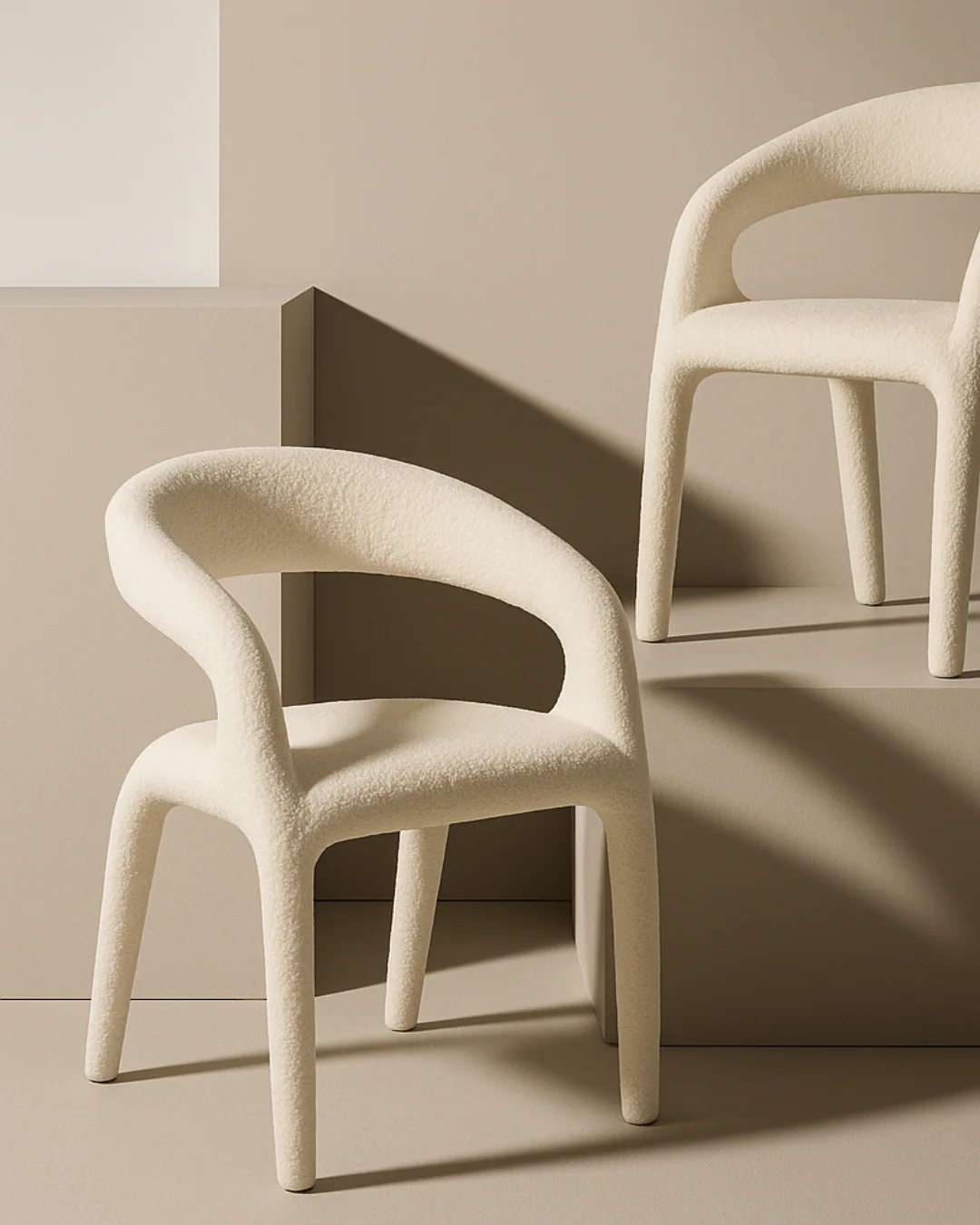Tommy Franks Escada Dining Chair – Chex Polar Bouclé - Image 4
