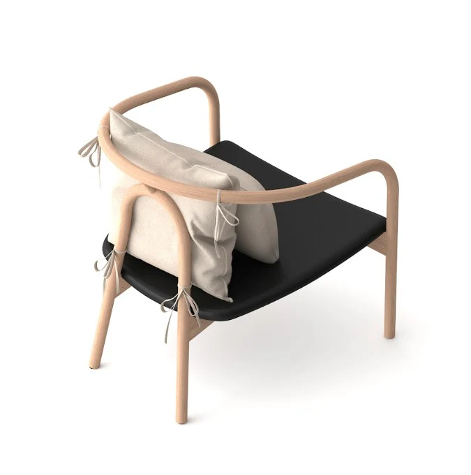 Tommy Franks Ikigae Solid Oak Lounge Chair - Image 3
