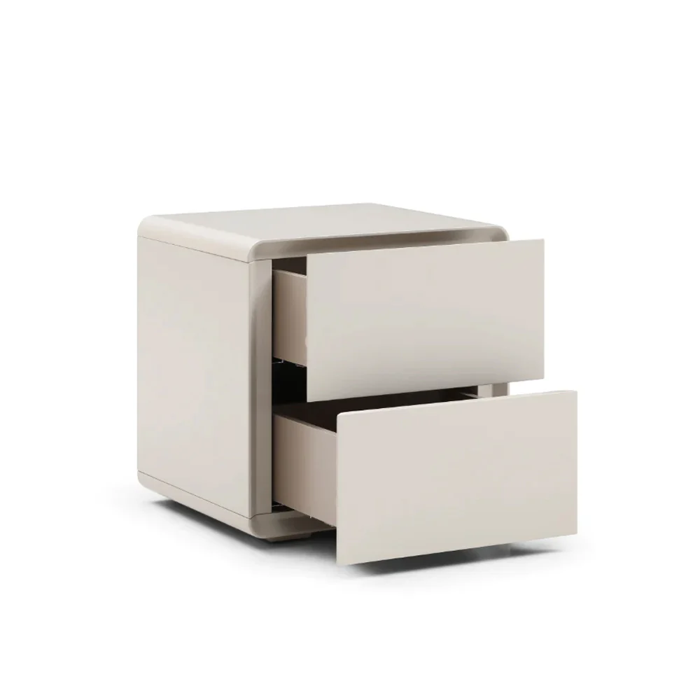 Tommy Franks Kota Bedside Table – Matte Beige - Image 3