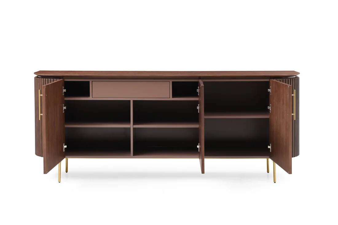 Tommy Franks Lantine Buffet - Walnut & Brass - Image 4