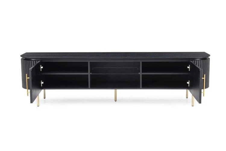 Tommy Franks Lantine TV Unit - Matte Black Oak - Image 2
