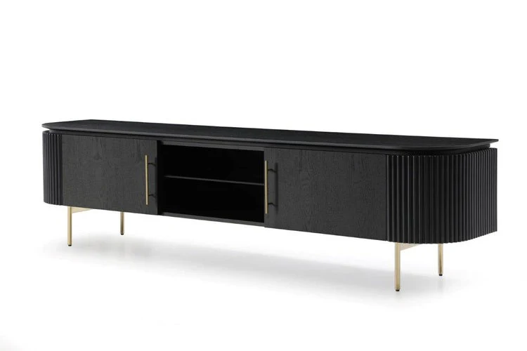 Tommy Franks Lantine TV Unit - Matte Black Oak - Image 3