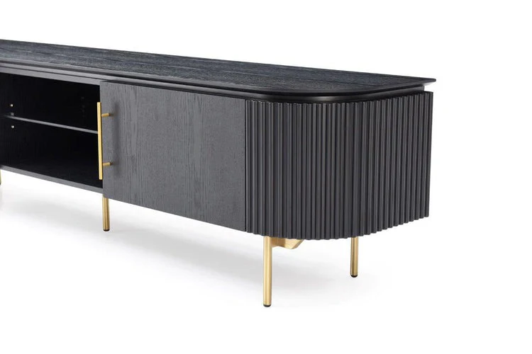 Tommy Franks Lantine TV Unit - Matte Black Oak - Image 5