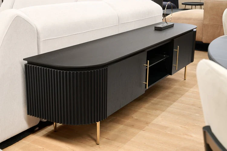 Tommy Franks Lantine TV Unit - Matte Black Oak - Image 8