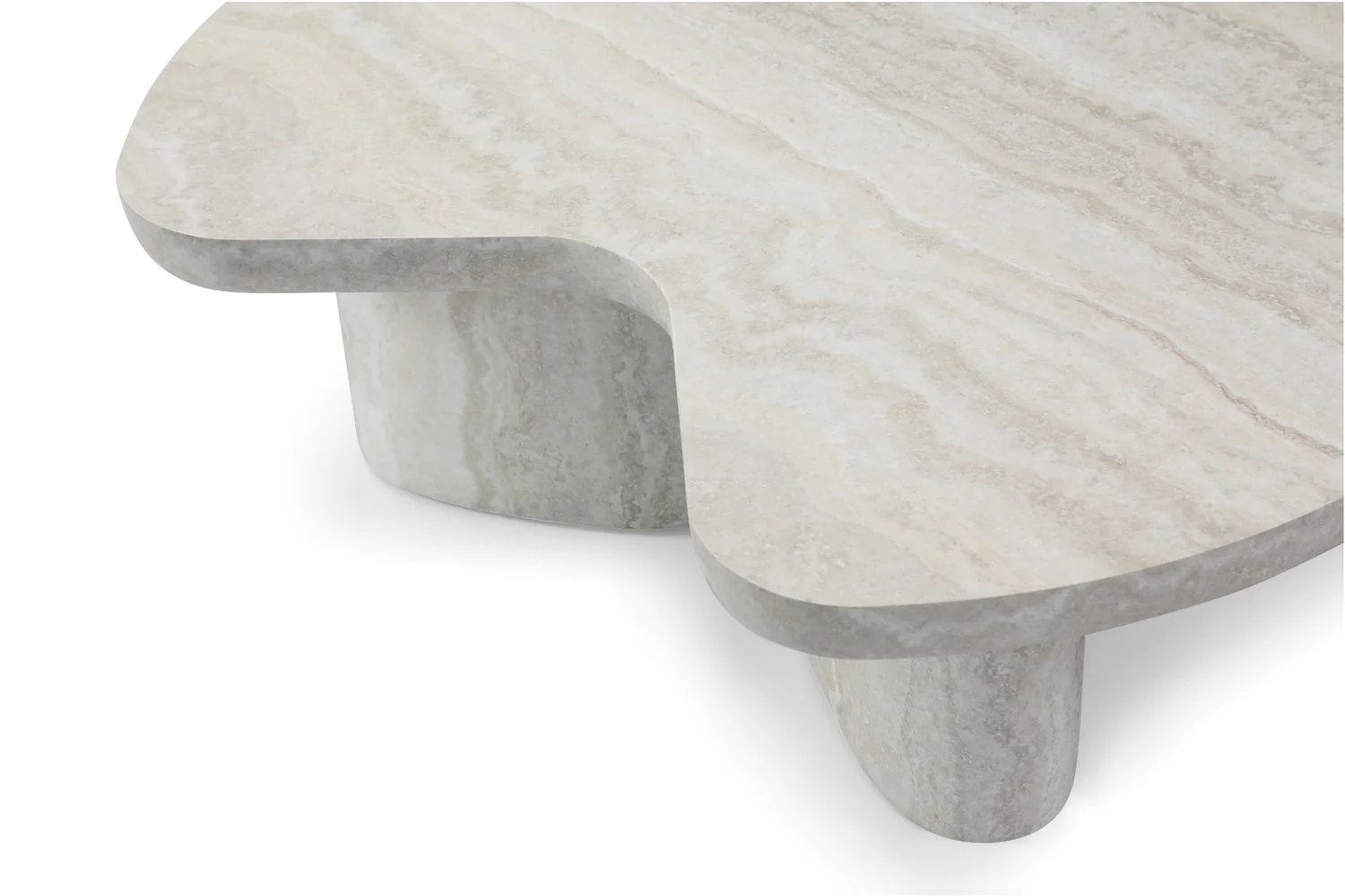 Tommy Franks Lilac Coffee Table – Faux Travertine - Image 3