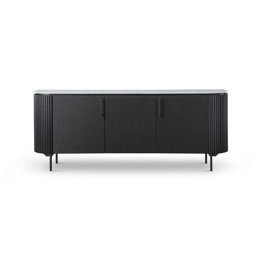 Tommy Franks Marble Lantine Buffet – Matte Black