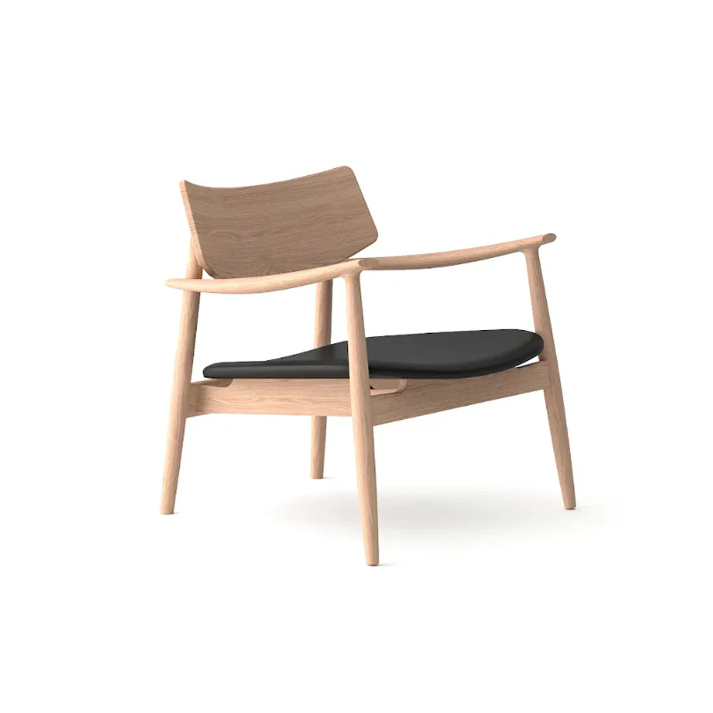 Tommy Franks Mono Solid Oak & Black Lounge Chair