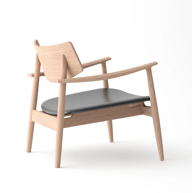 Tommy Franks Mono Solid Oak & Black Lounge Chair - Image 2