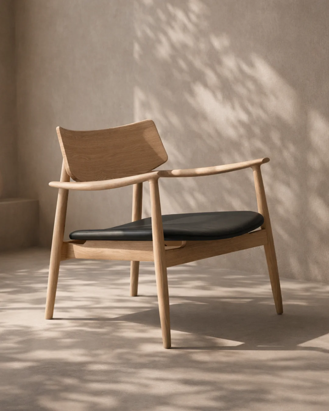 Tommy Franks Mono Solid Oak & Black Lounge Chair - Image 4
