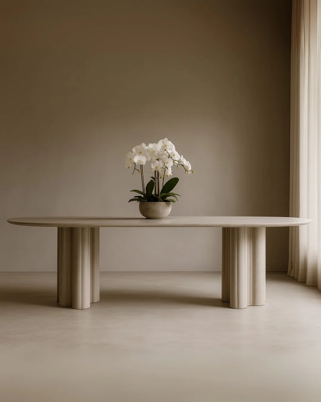 Tommy Franks Moon Dining Table – Matte Beige – 240cm - Image 3