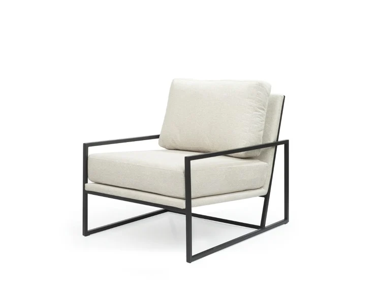 Tommy Franks Newell Lounge Chair – Avery Velour Cream - Image 2