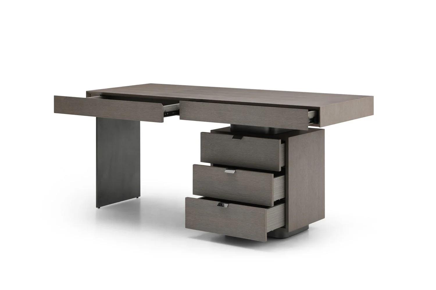 Tommy Franks Oston Office Desk – Grey – Right - Image 3