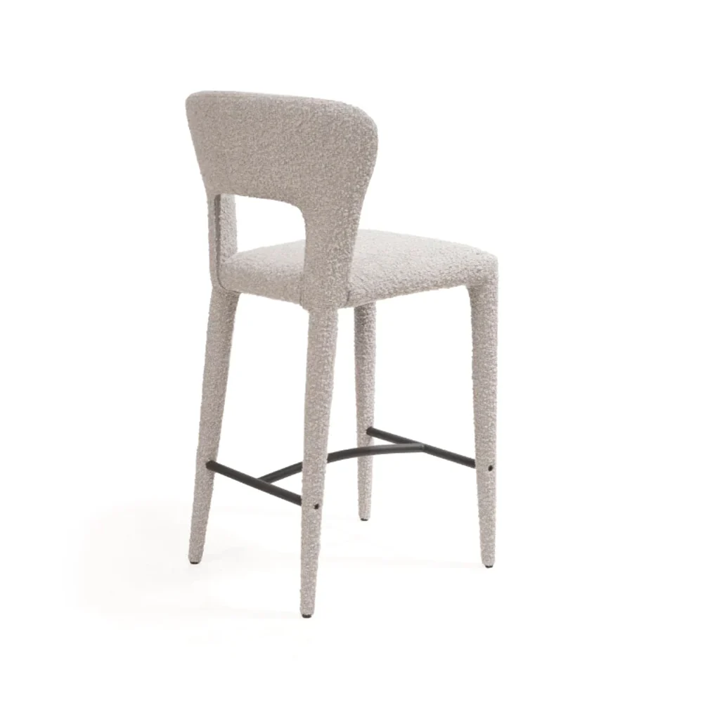Tommy Franks Pari I Bar Stool - Chex Boucle Steam - Image 3