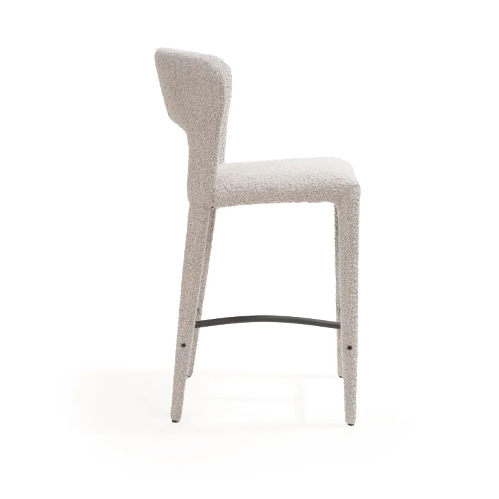 Tommy Franks Pari I Bar Stool - Chex Boucle Steam - Image 4
