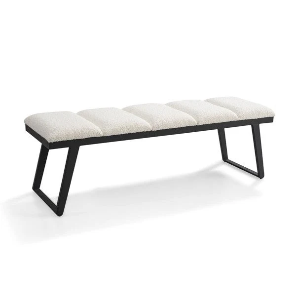 Tommy Franks Ponce Bench - Chex Polar Bouclé - Image 2