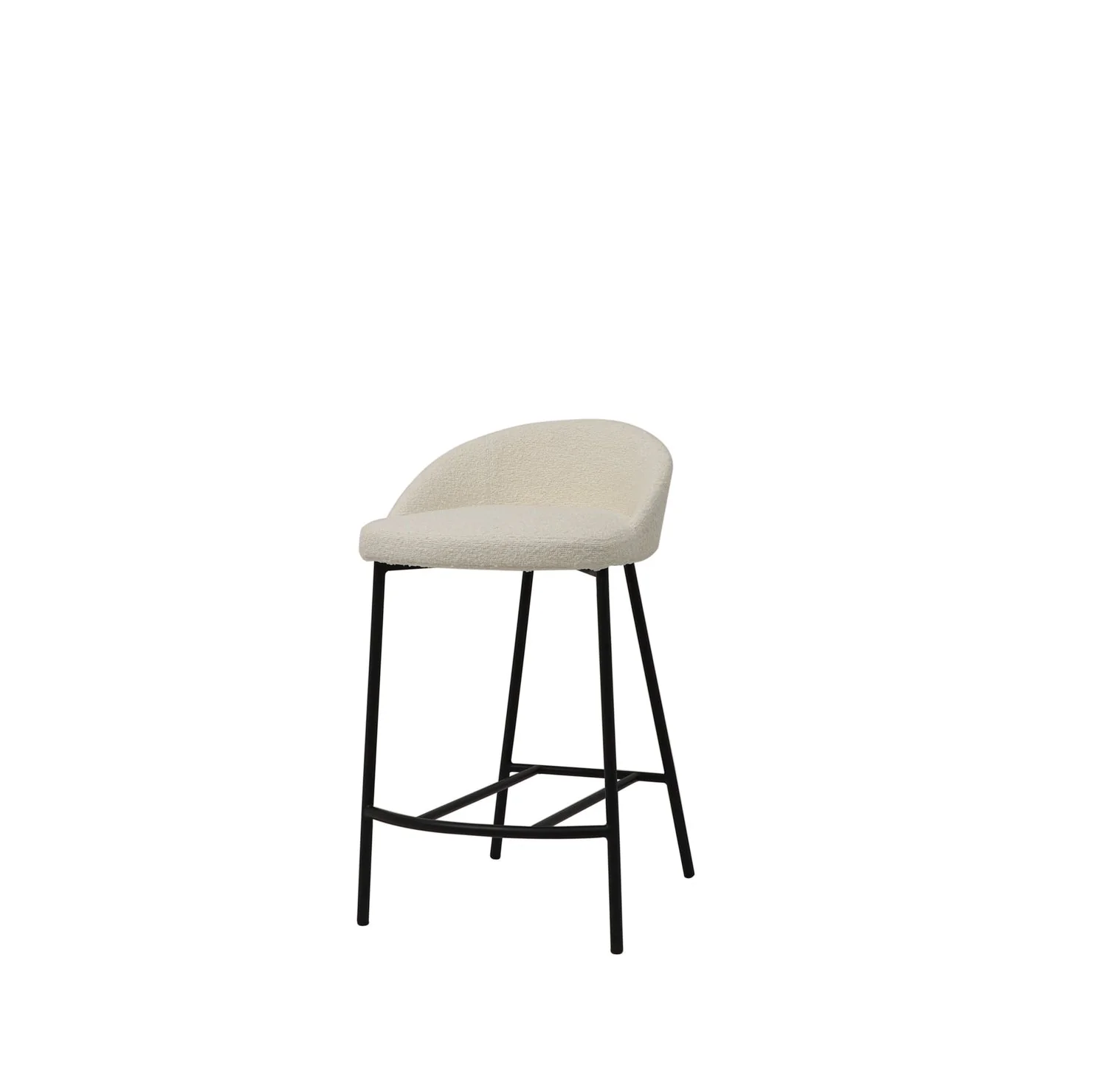 Tommy Franks Tux Counter Stool – Chex Bouclé Polar - Image 2
