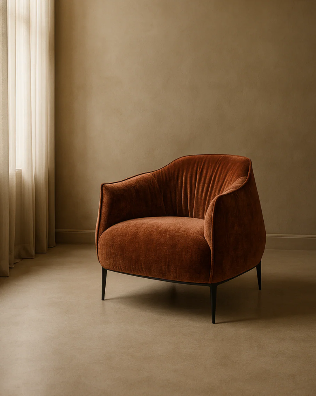 Tommy Franks Tyrone Lounge Chair – Giselle Rust - Image 3
