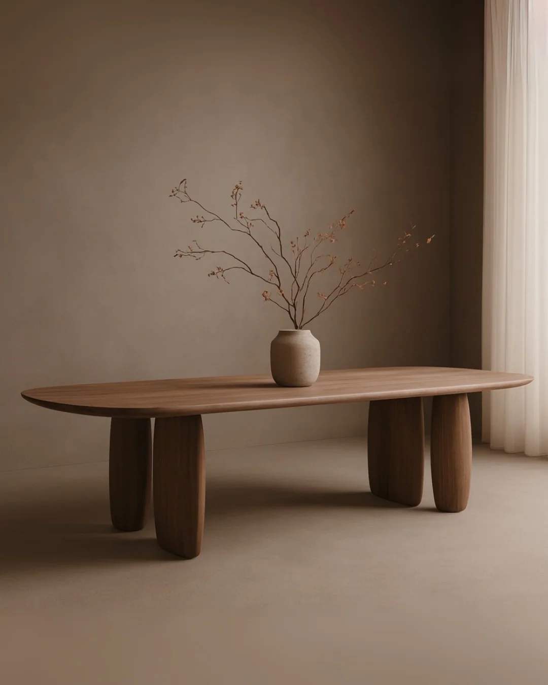 Tommy Franks Underline Dining Table - 280cm - Light Walnut - Image 2