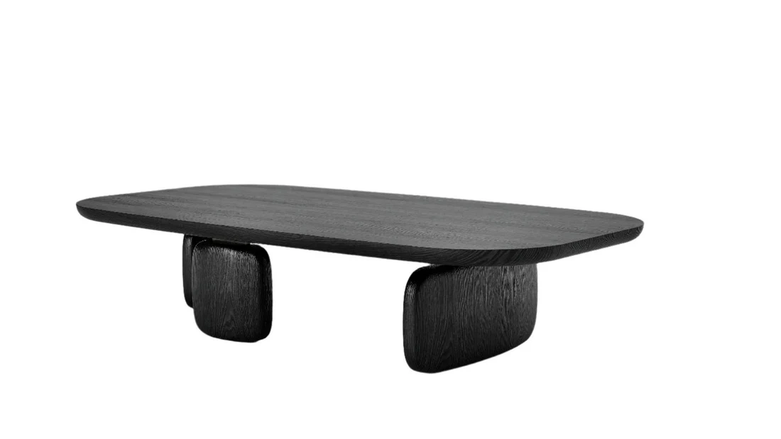 Tommy Franks Underline Oval Coffee Table – Black Oak - Image 2