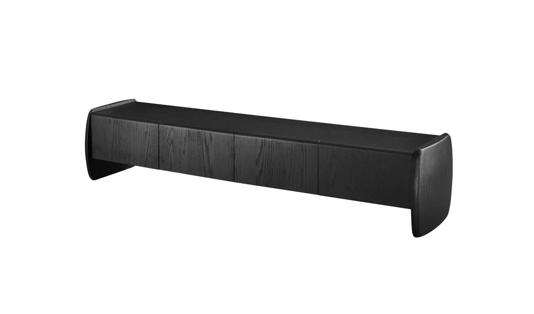 Tommy Franks Underline TV Unit – Black Oak - Image 2