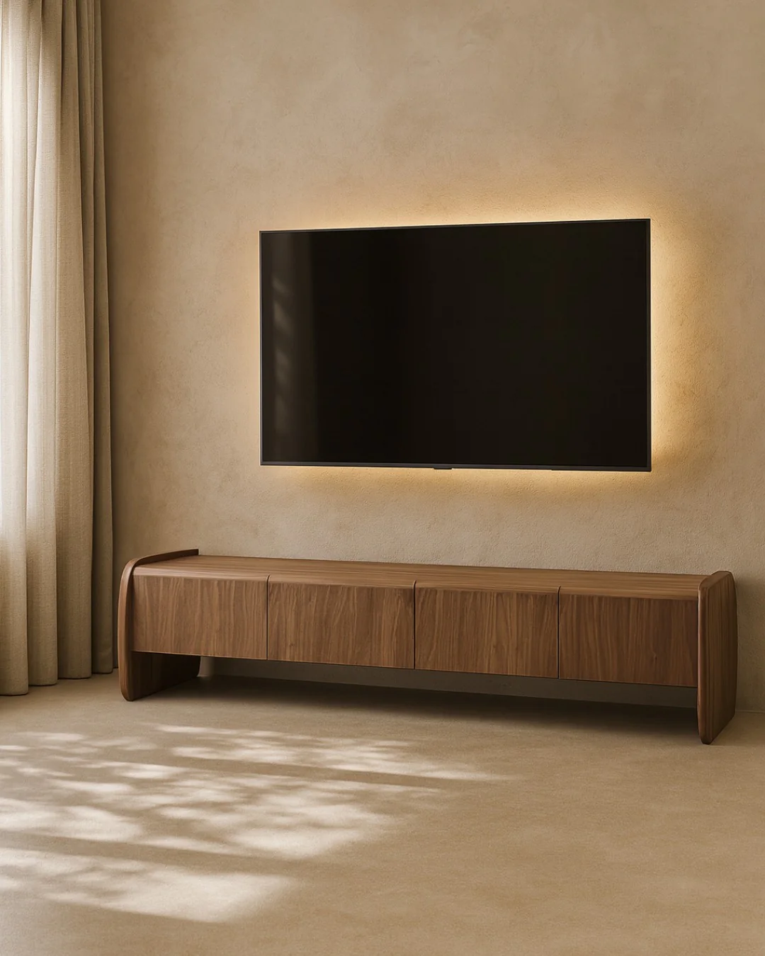 Tommy Franks Underline TV Unit – Light Walnut - Image 5