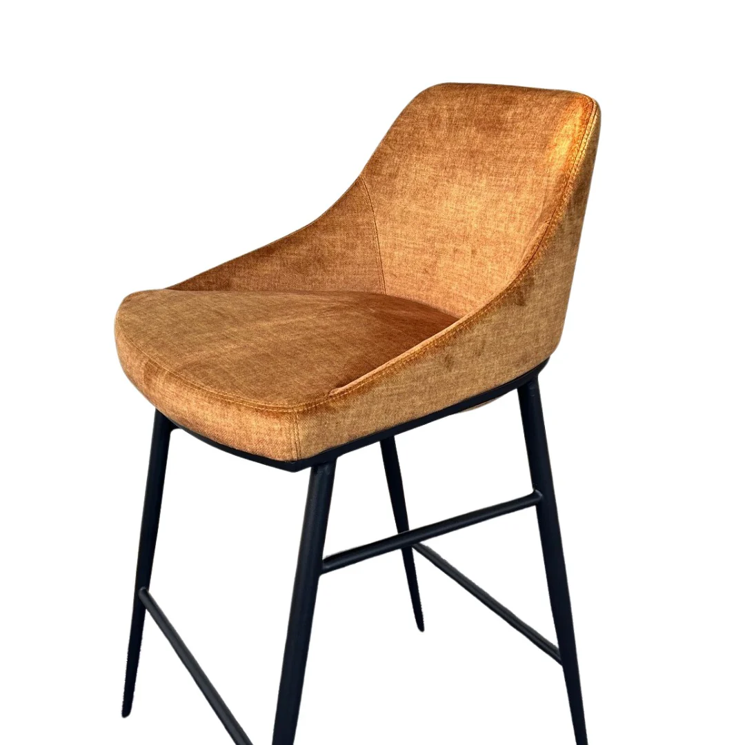Tommy Franks Vai Barstool – Bella Velour Amber - Image 4