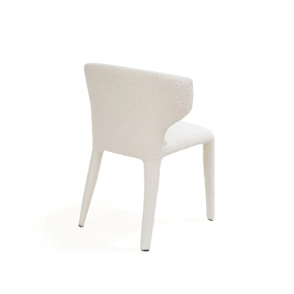 Tommy Franks Vela Dining Chair - Chex Polar Bouclé - Image 2