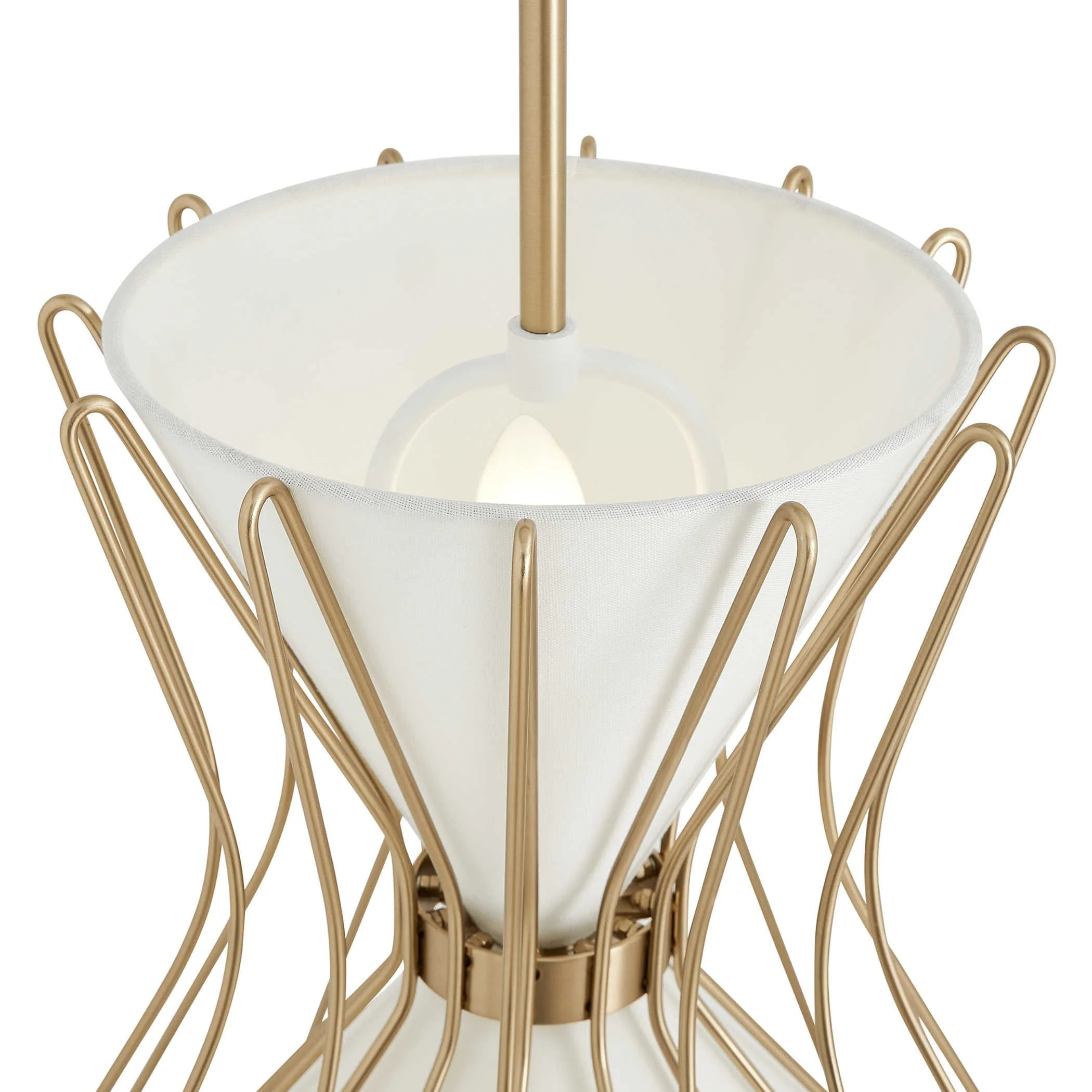 Uttermost Black Label Boomerang 2 Light Pendant – Brass – Small - Image 4