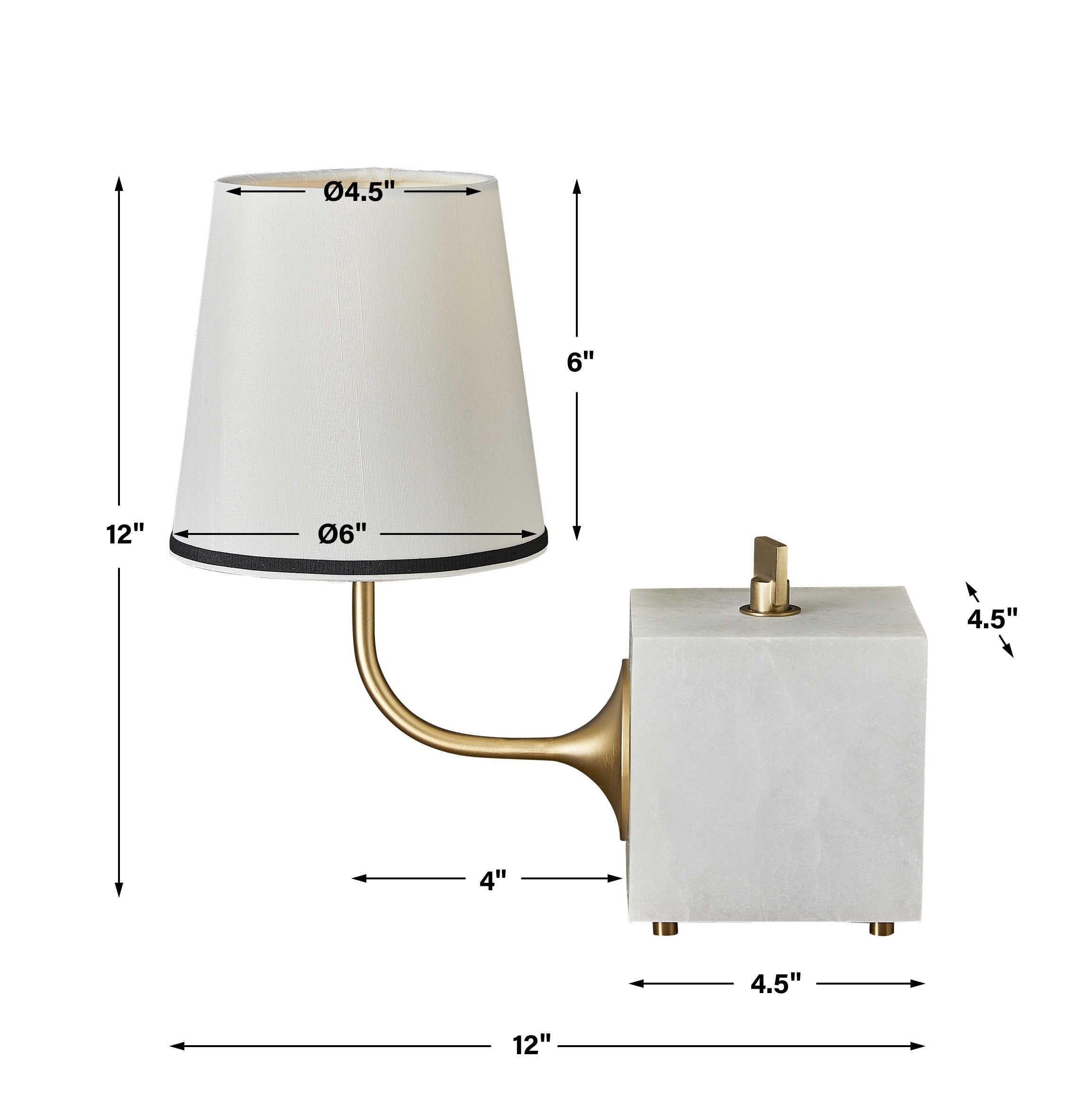 Uttermost Black Label Blockhead Gooseneck Mini Lamp – Satin Brass - Image 5