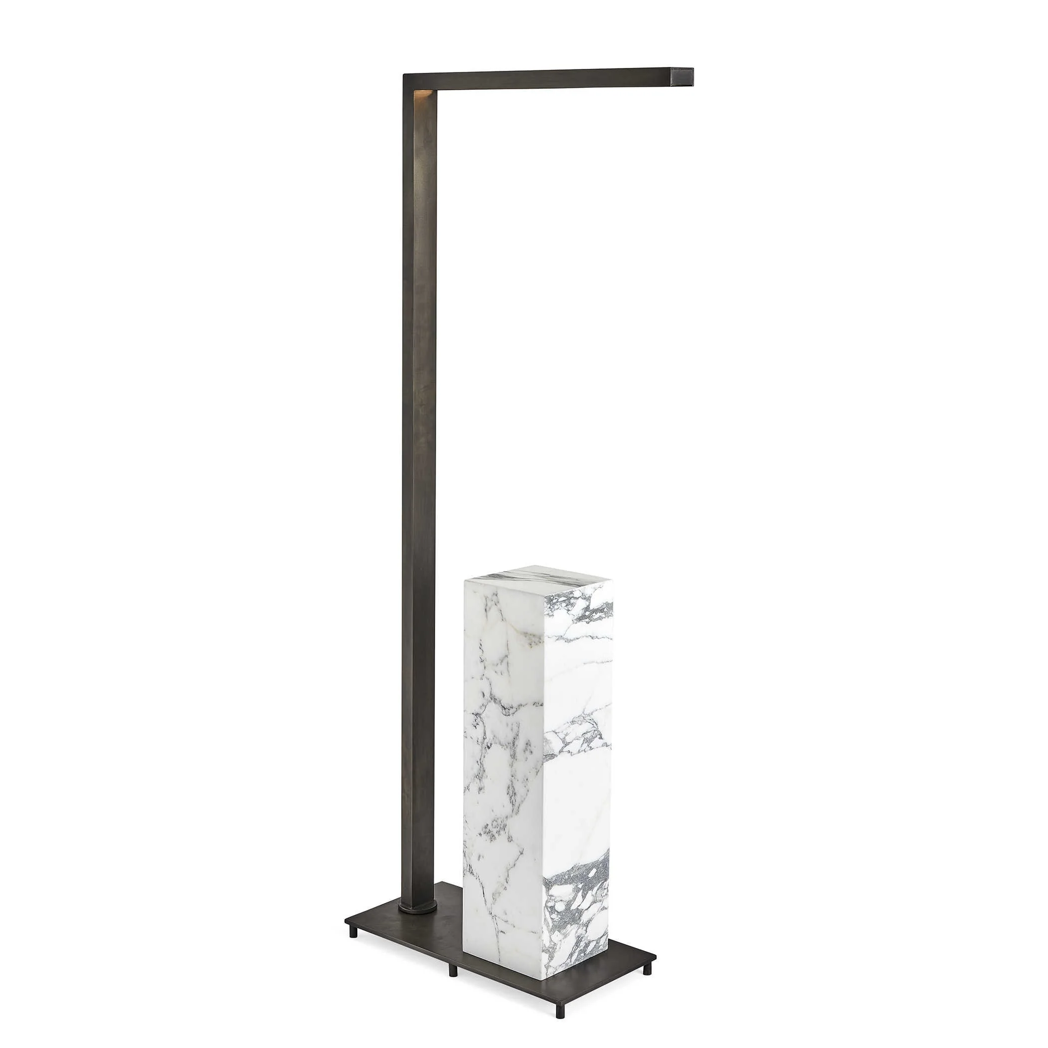 Uttermost Black Label Drinks Stand - Marble and Bronze - Image 2