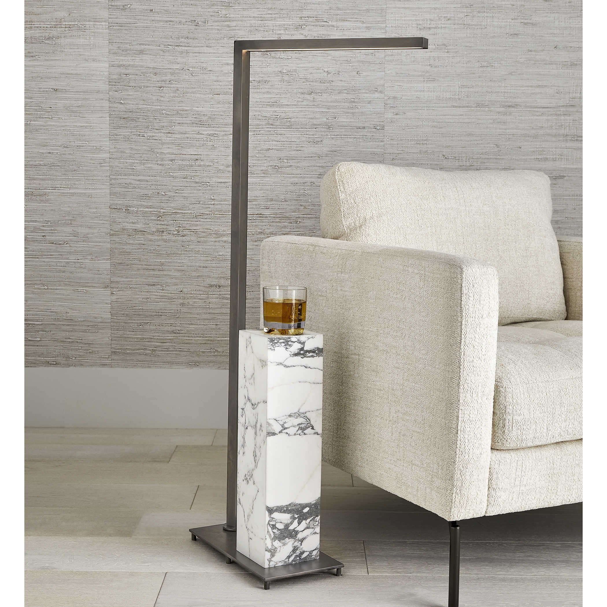 Uttermost Black Label Drinks Stand - Marble and Bronze - Image 7