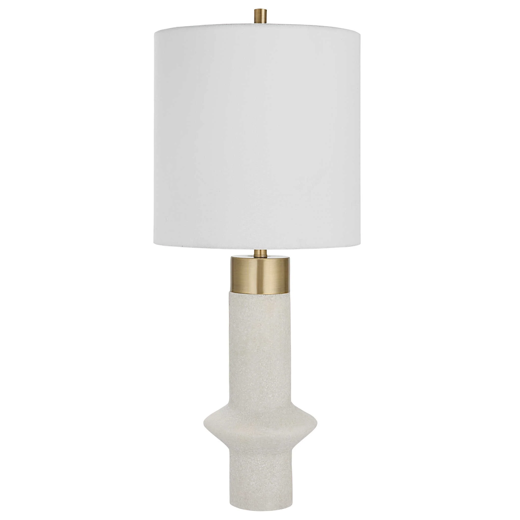 Uttermost Black Label Edge Table Lamp - White
