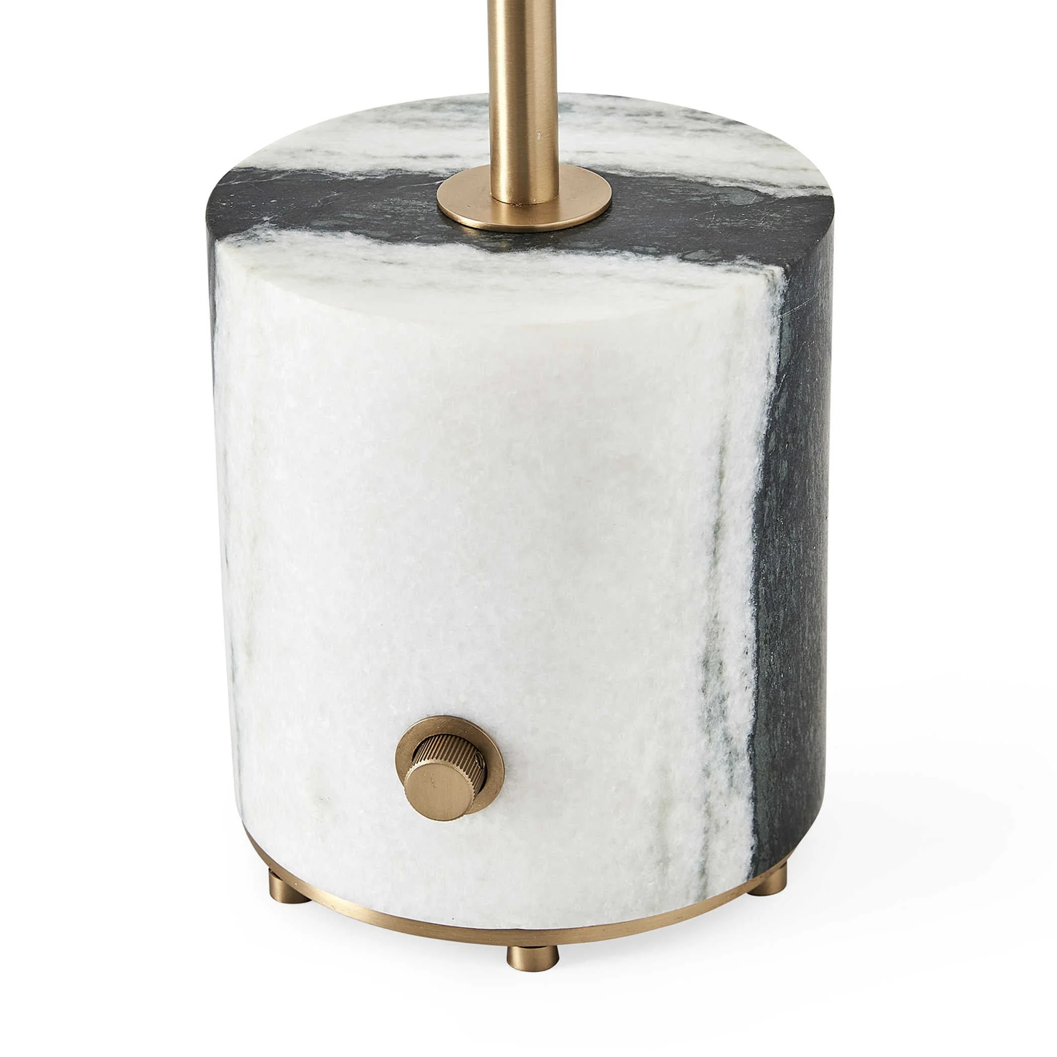 Uttermost Black Label Pivot Table Lamp – Panda Marble and Brass - Image 2