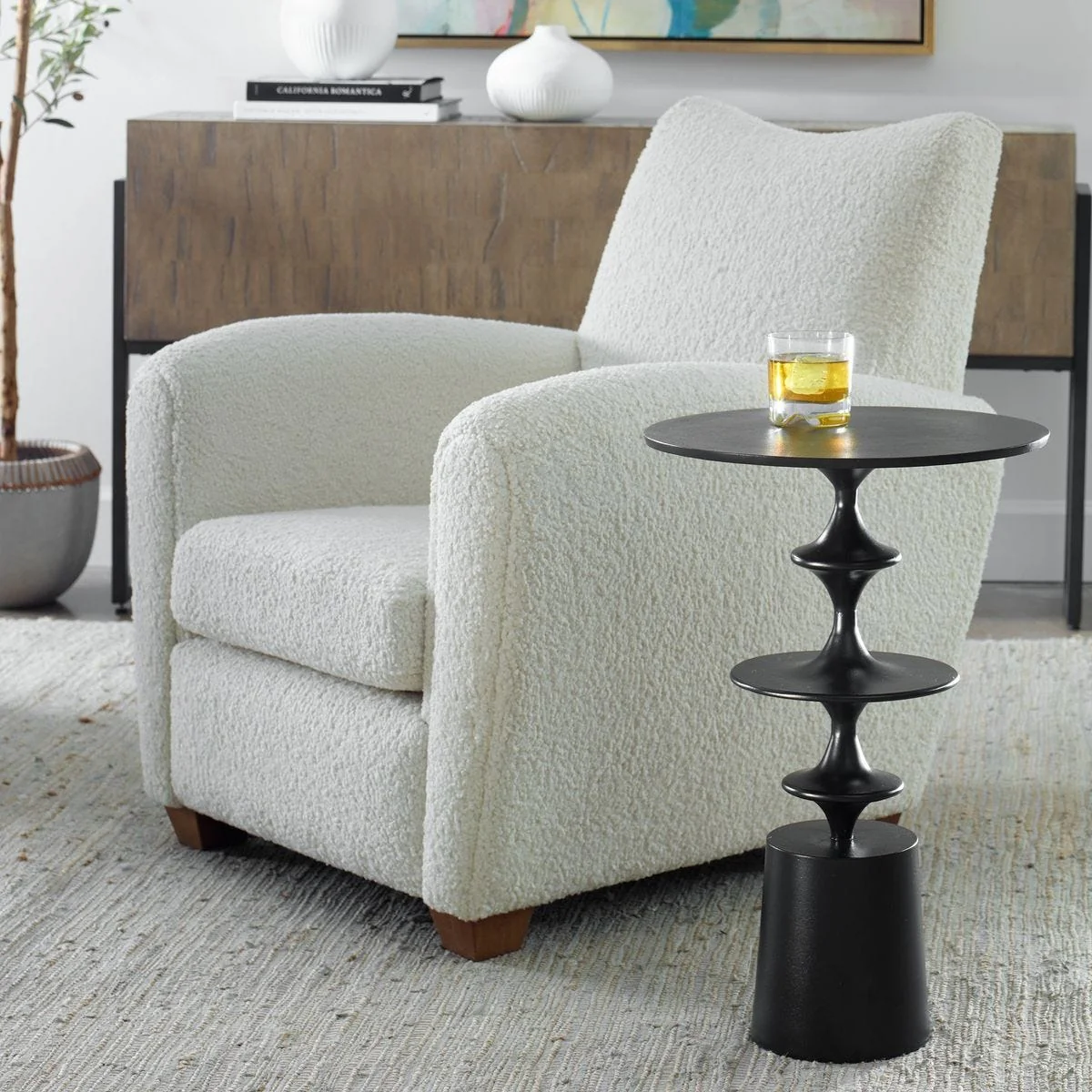 Uttermost Flight Accent Table – Black - Image 4