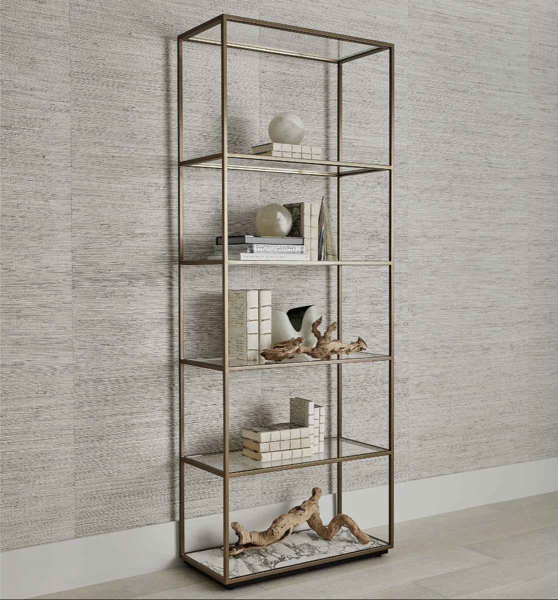 Uttermost Floating Plane Etagere – Marble & Brass - Image 6