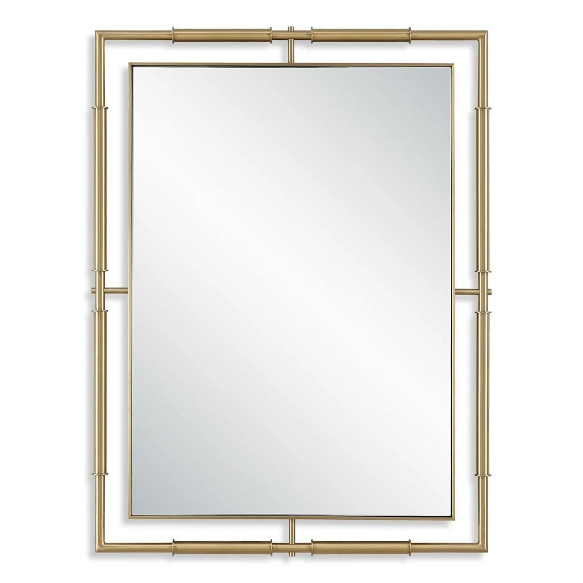 Uttermost It's All Connected Rectangular Brass Mirror