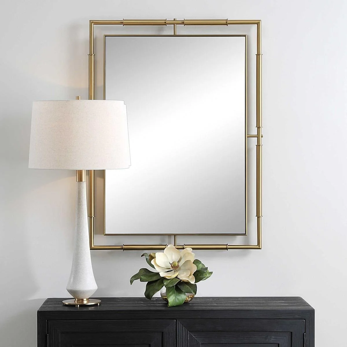 Uttermost It's All Connected Rectangular Brass Mirror - Image 4