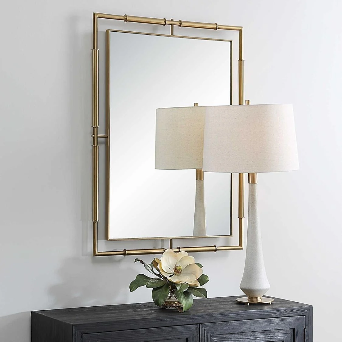 Uttermost It's All Connected Rectangular Brass Mirror - Image 5