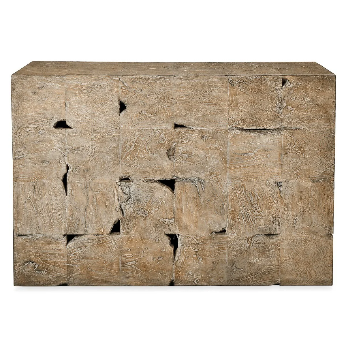 Uttermost Teak Tac Toe Console Table – Light