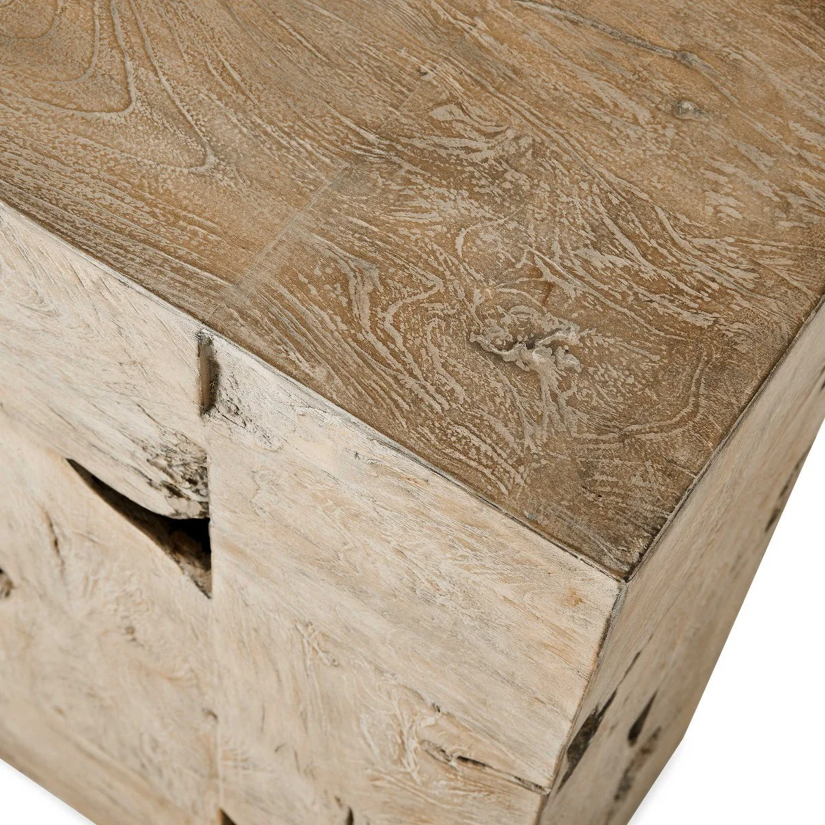 Uttermost Teak Tac Toe Console Table – Light - Image 2