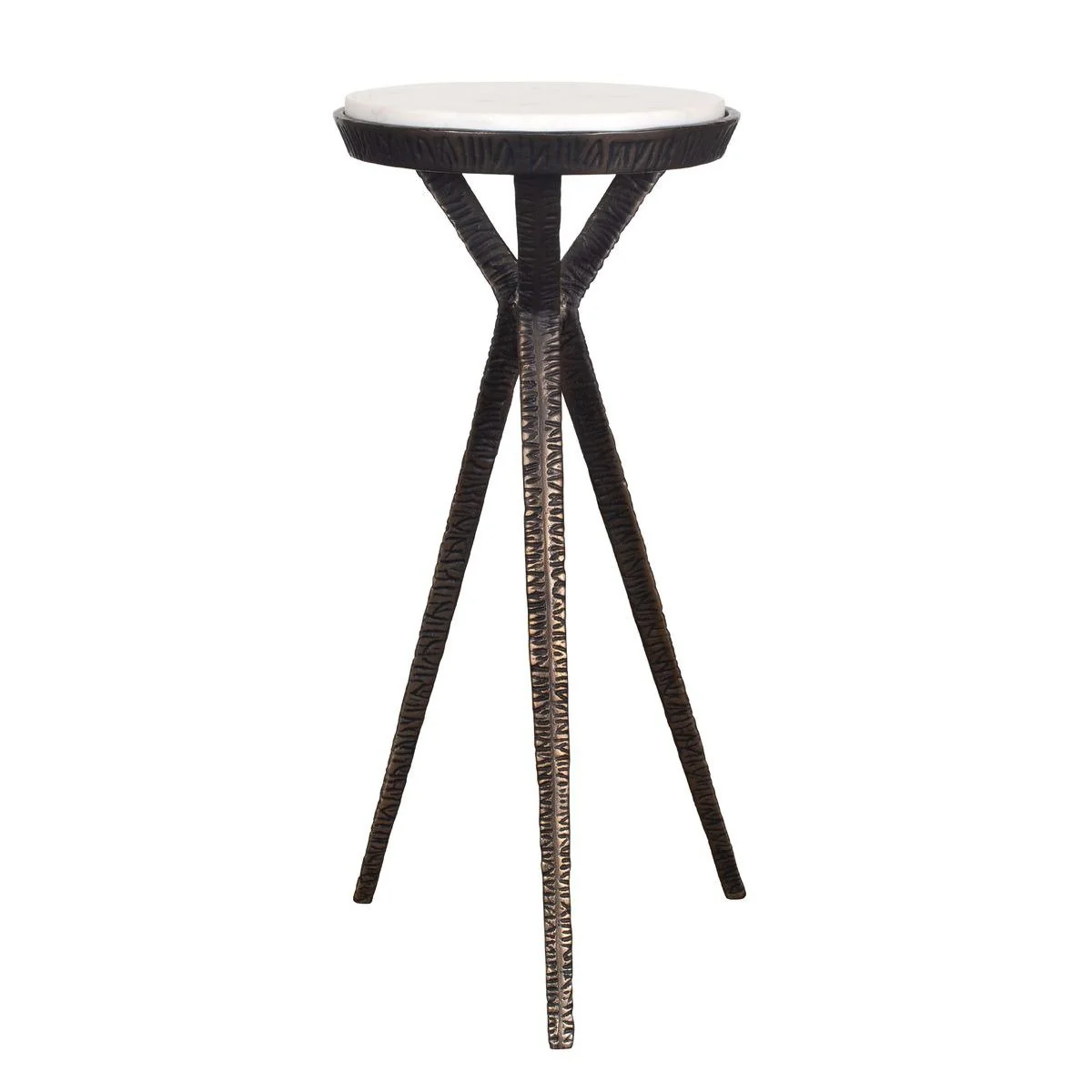 Uttermost Tilton White Marble Accent Table - Image 2