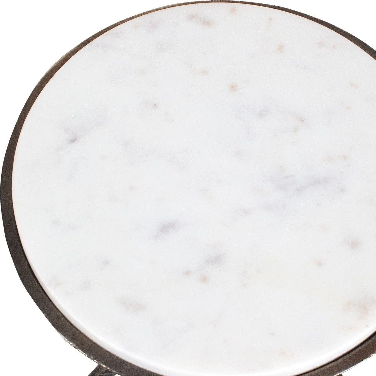 Uttermost Tilton White Marble Accent Table - Image 3