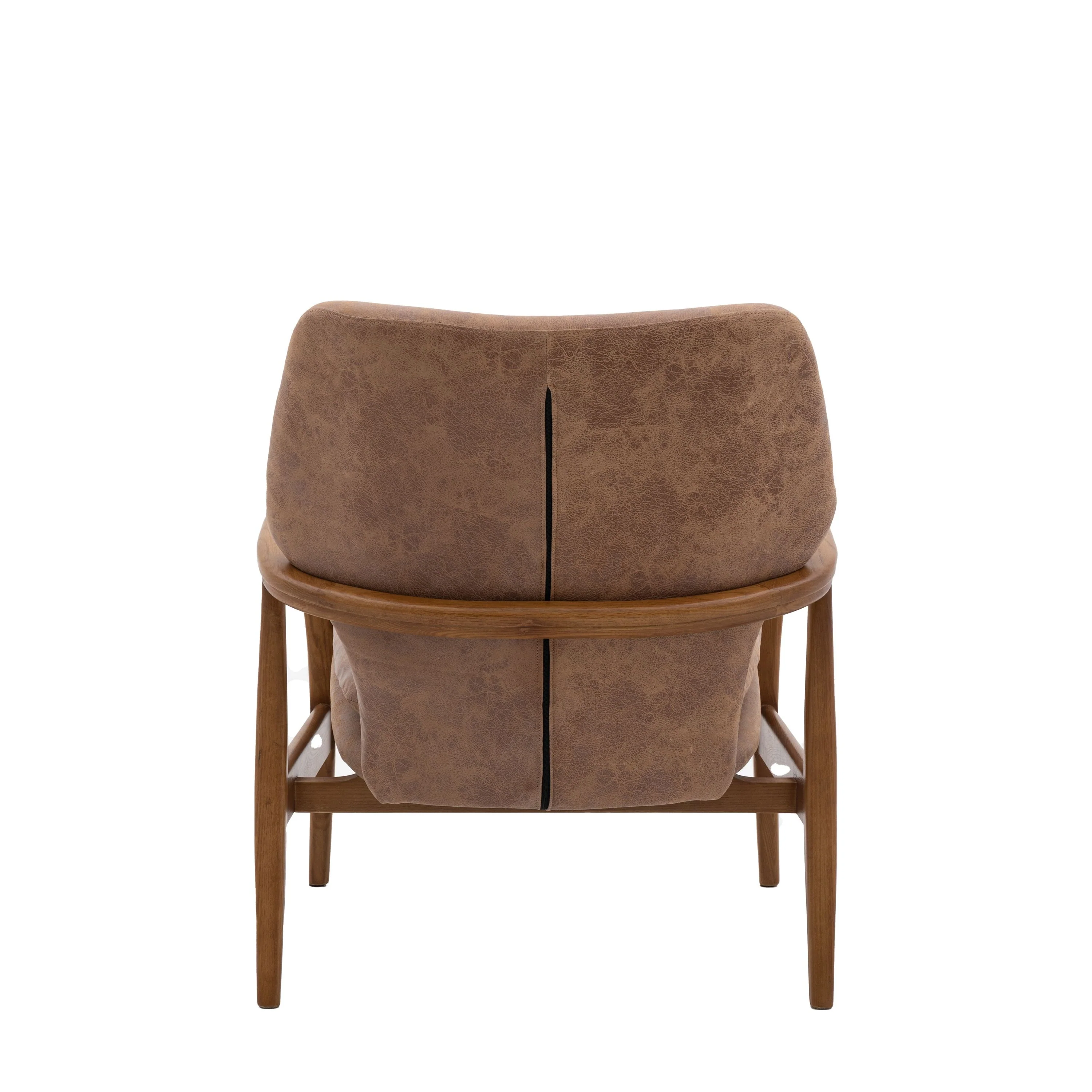 Vaughn Armchair – Brown Leather - Image 5