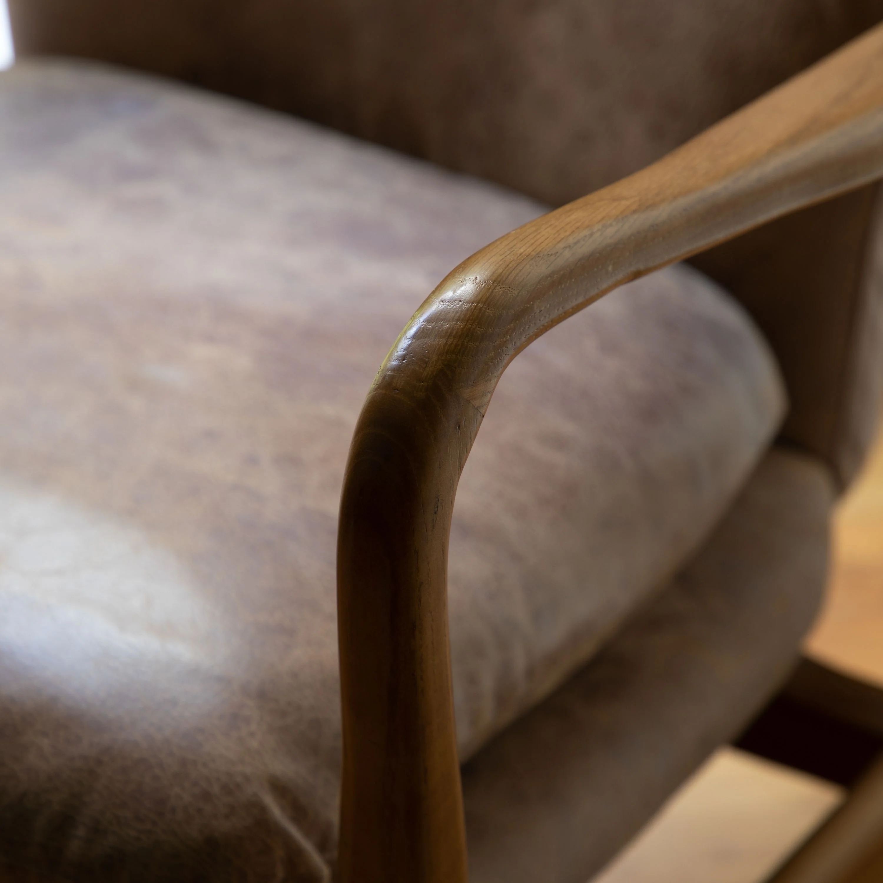 Vaughn Armchair – Brown Leather - Image 7