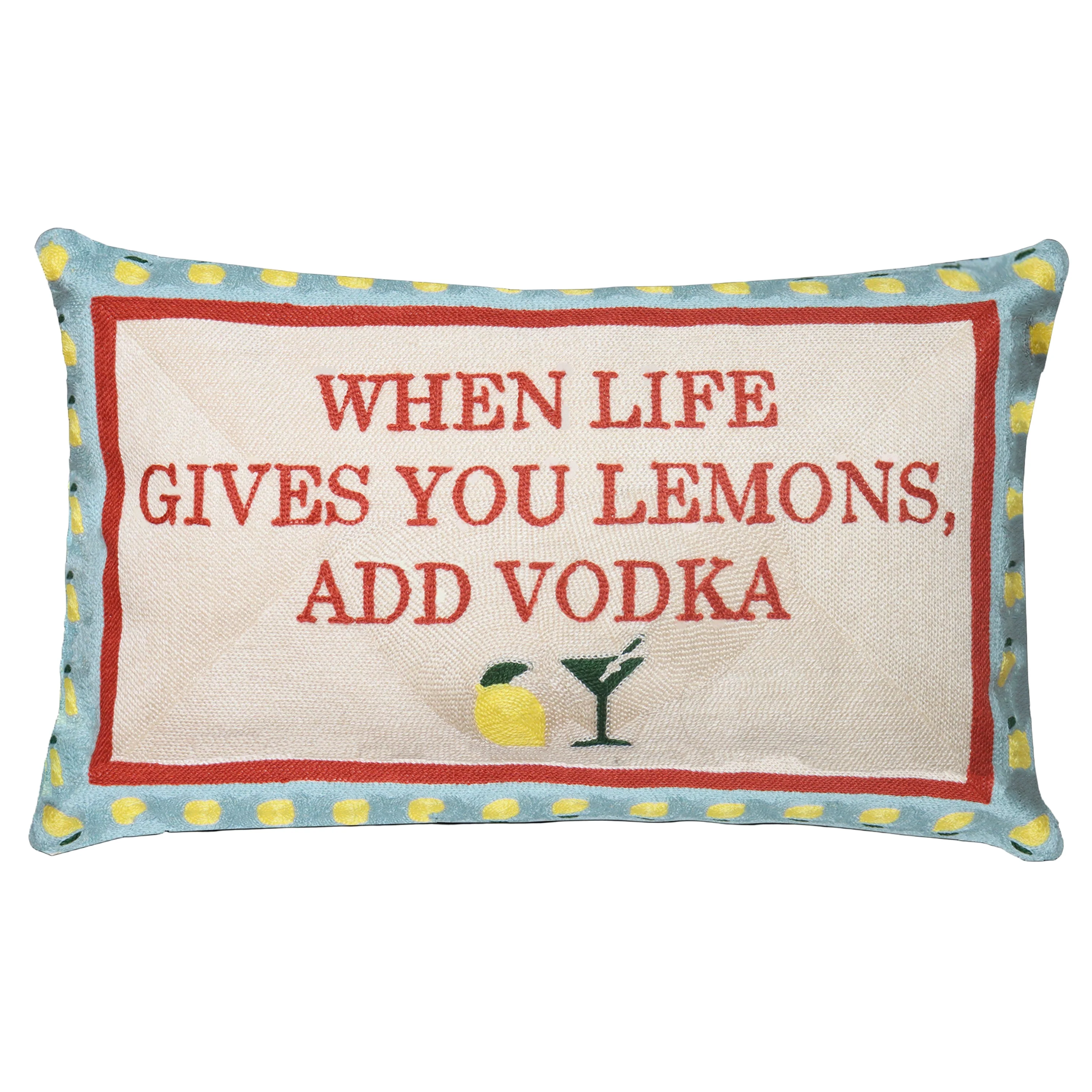 The Pillow Drop When Life Gives You Lemons Needlepoint Cushion