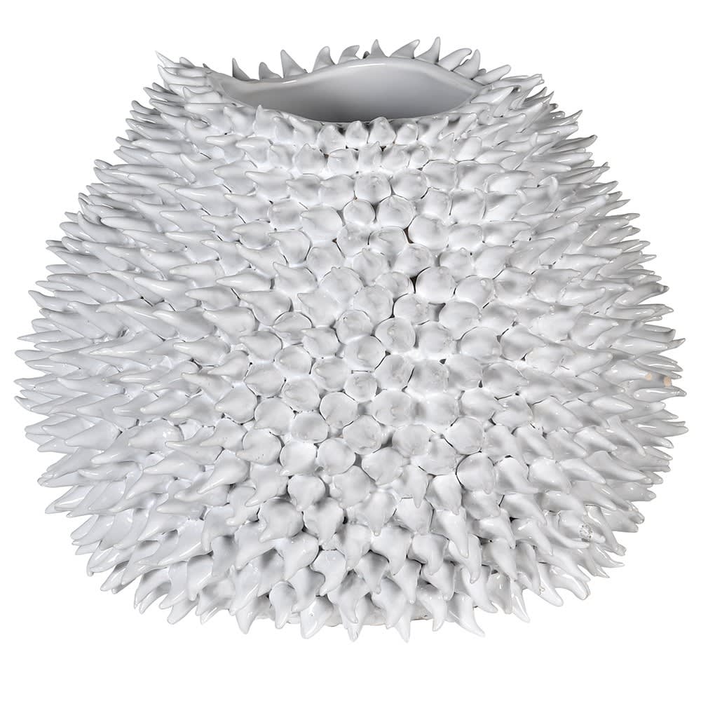 White Spike Sea Urchin Vase