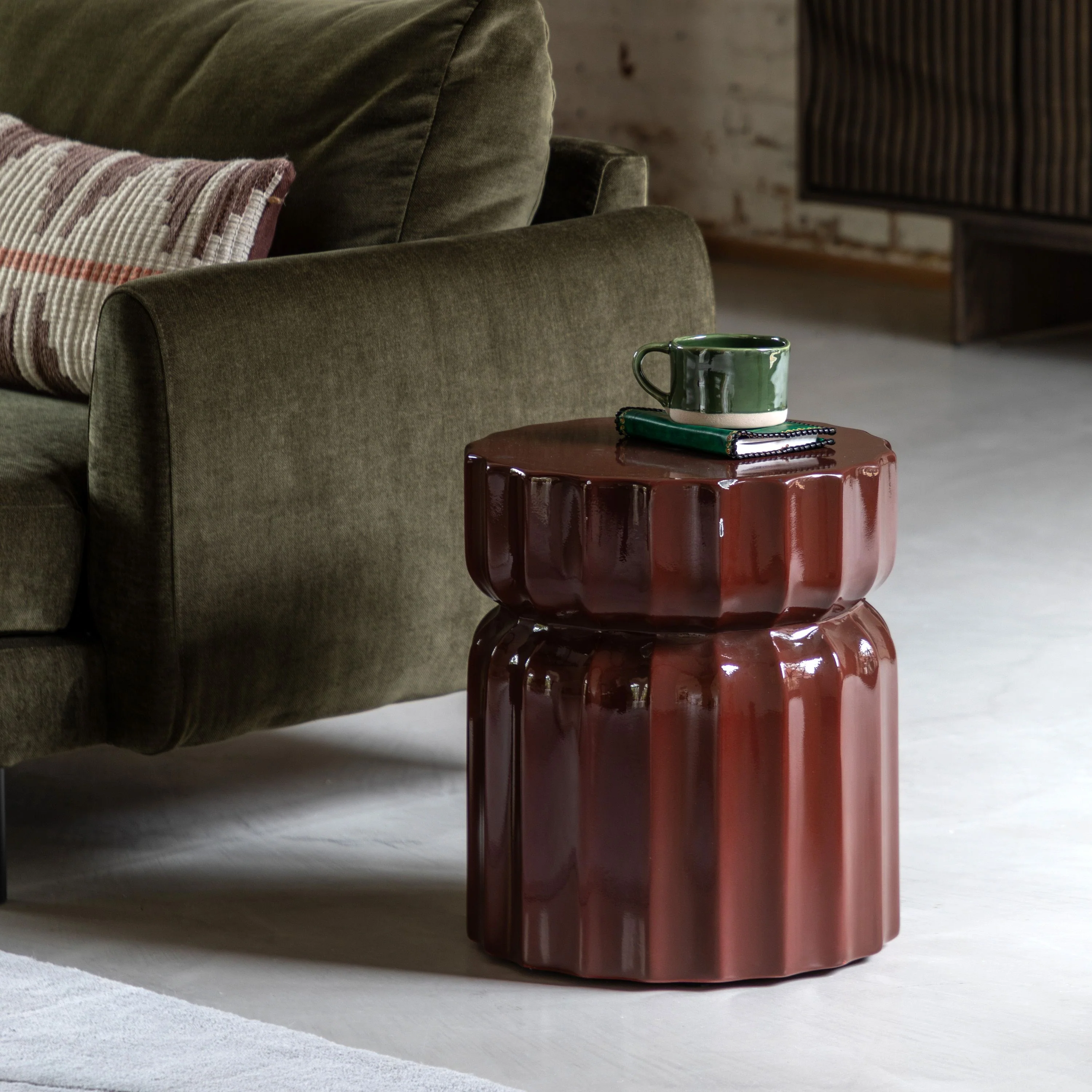 Willa Side Table - Rust Red - Image 7